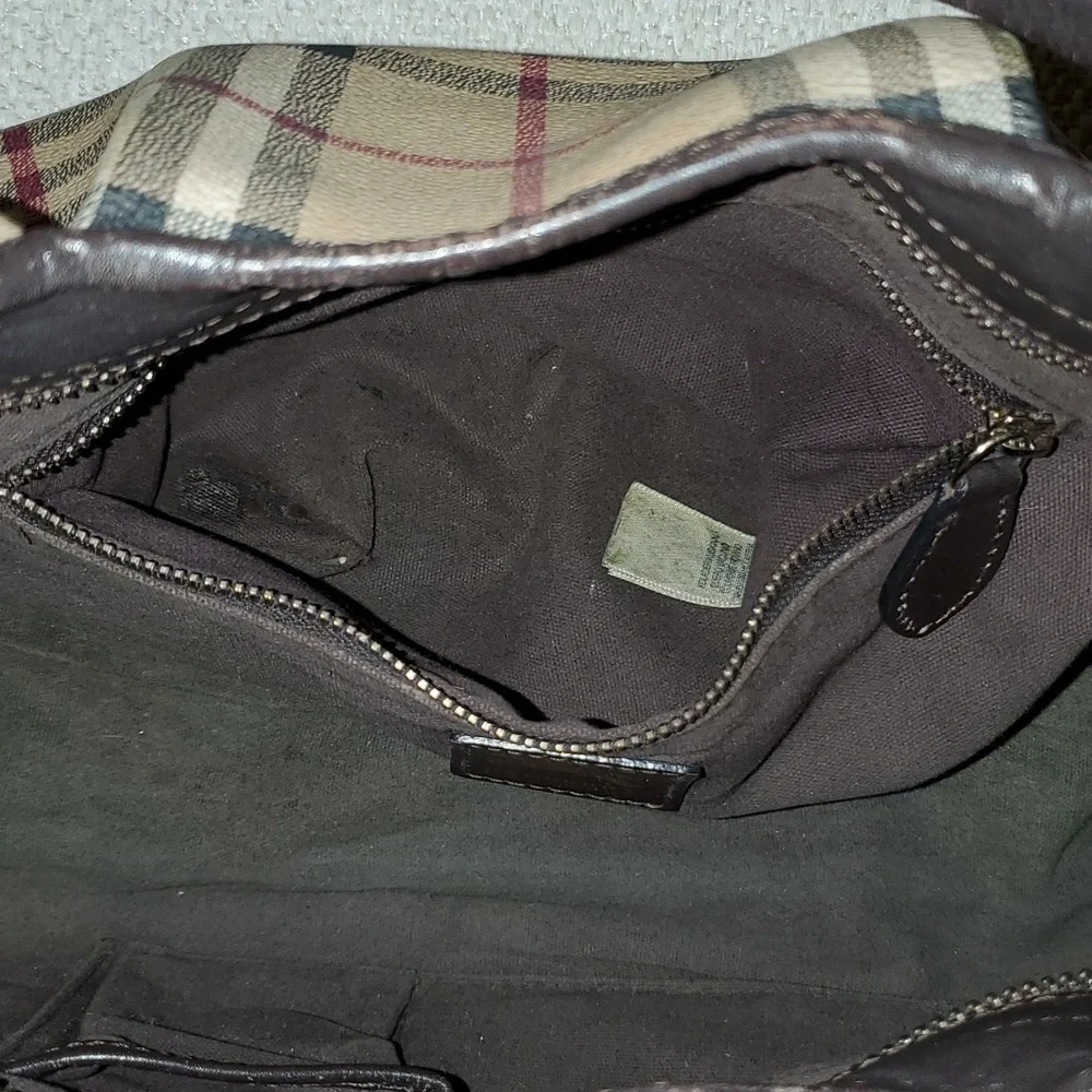 Burberry Large Haymarket Hobo Purse